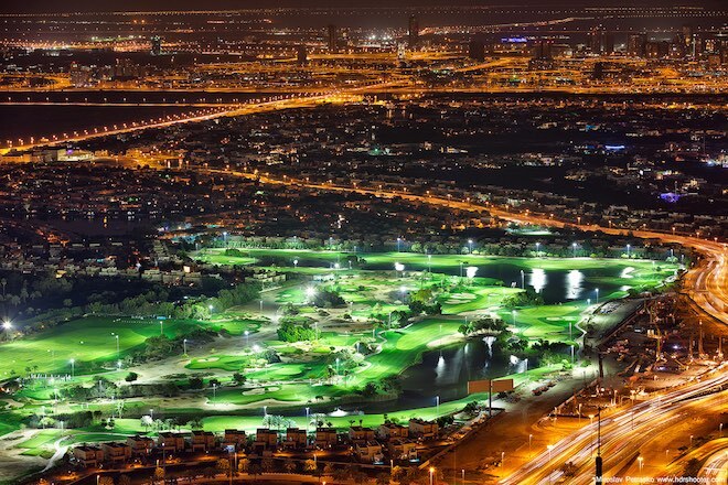 You can play night golf in Dubai, but don't get caught kissing in public.