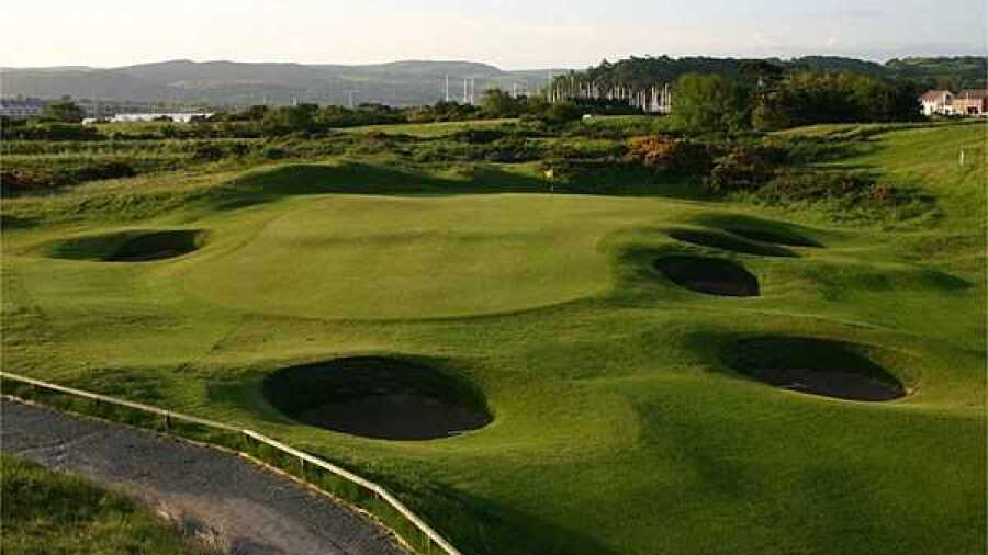 2nd green on the Conwy Golf Course