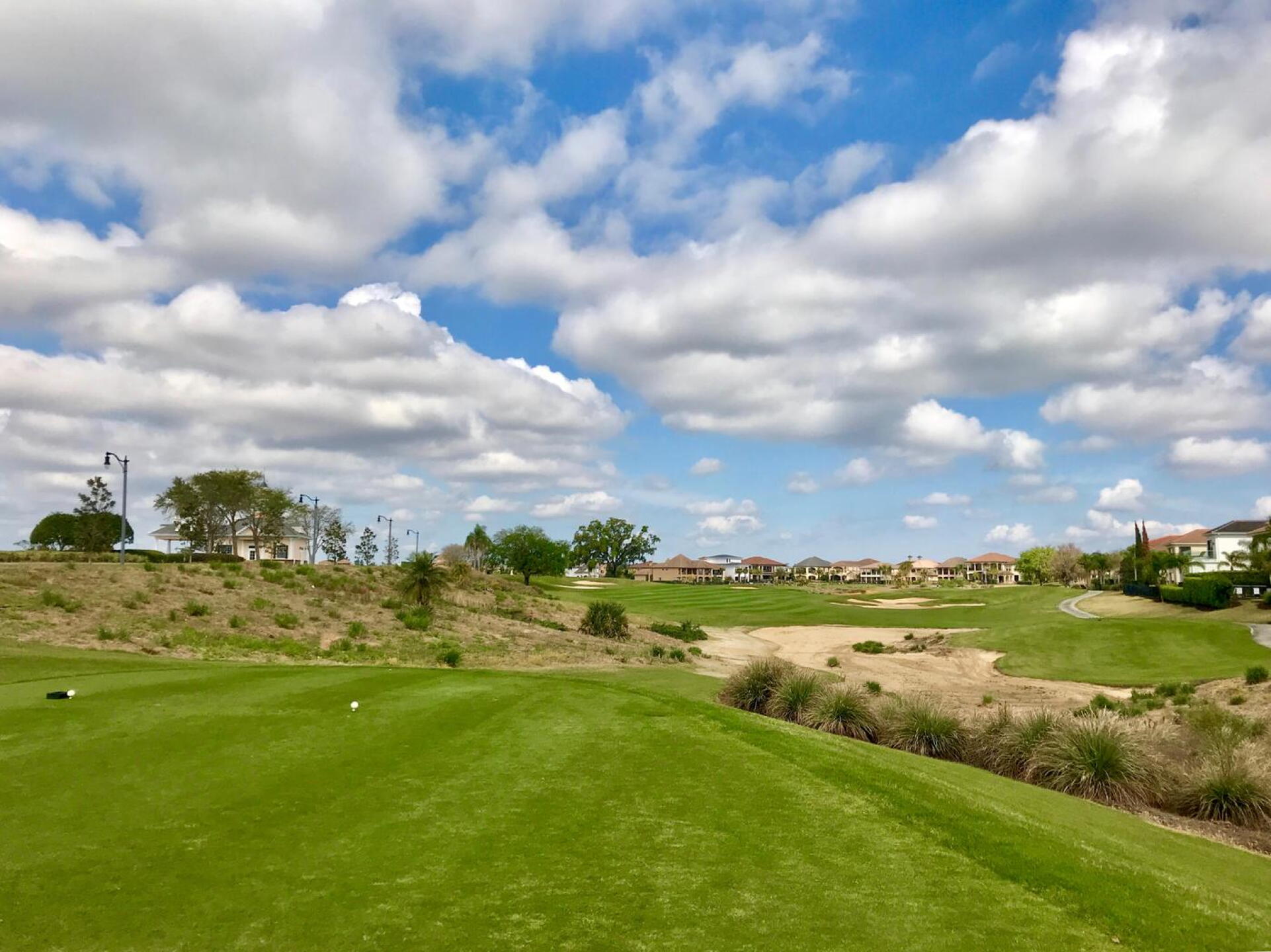 A drive that challenges the big fairway bunker right of the 10th fairway at the Nicklaus Course gets rewarded with some extra roll. (Photo submitted by TimGavrichGP on 04/09/2018)