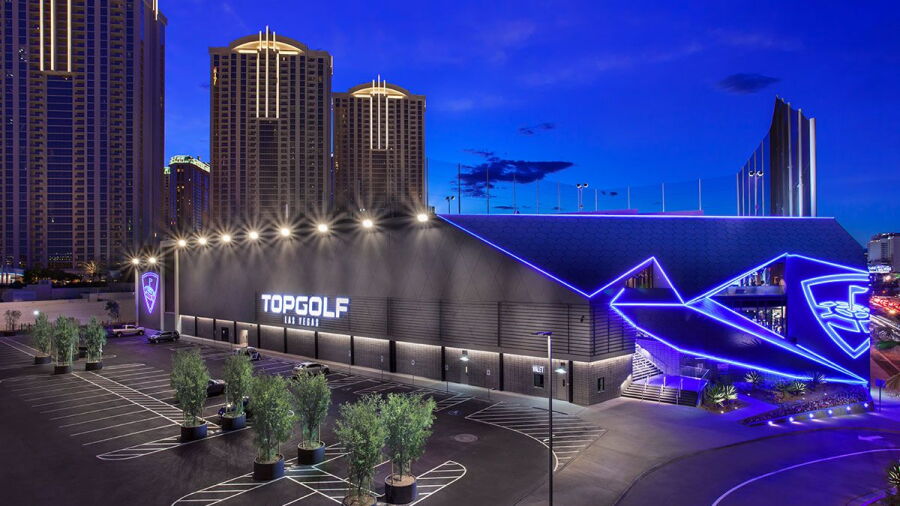 Topgolf Las Vegas by night