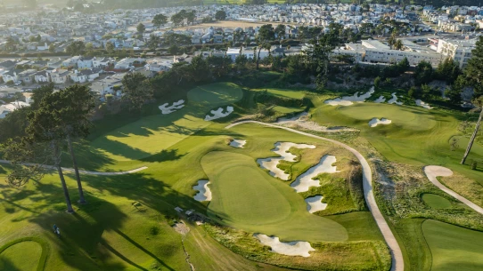 Lake Merced Golf Club - aerial view 
