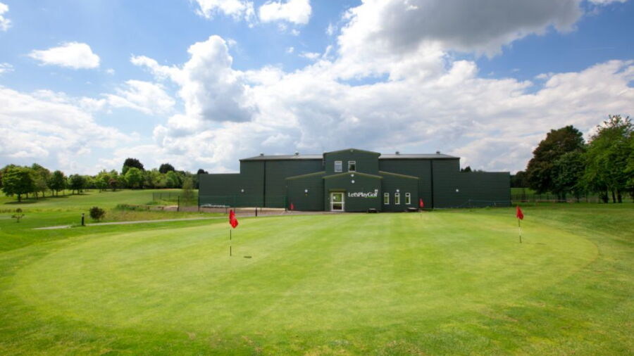 The putting green and driving range at Thorpe Wood