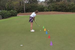 'Funnel' Lag Putting Drill