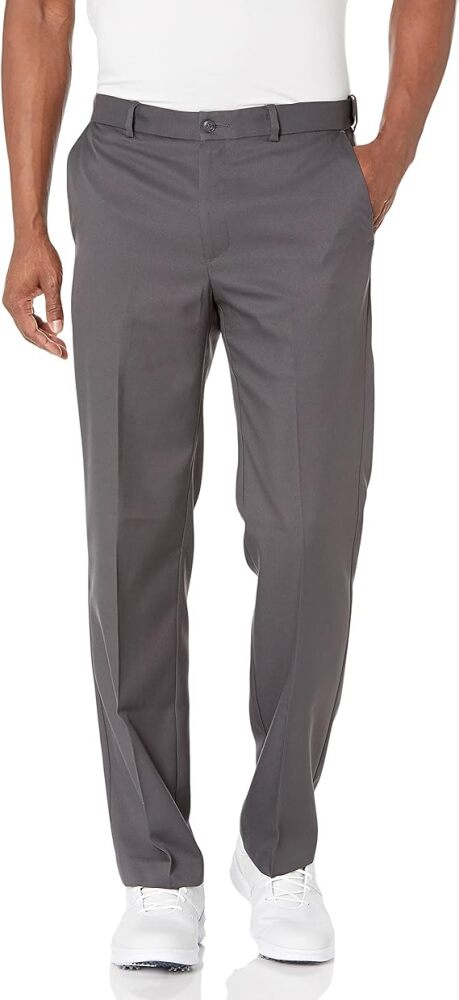 PGA TOUR Mens Flat Front Golf Pant with Expandable Waistband