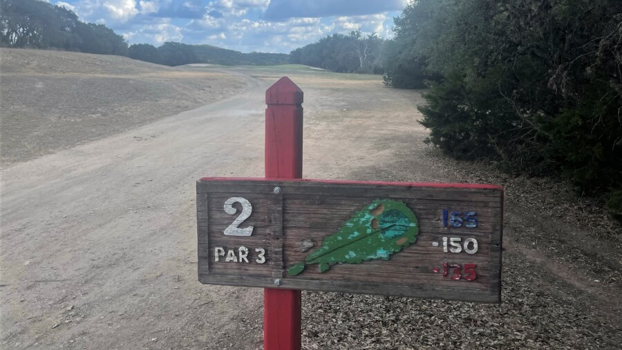 Pedernales Golf Club - Willie Nelson's Cut-N-Putt golf course - sign 