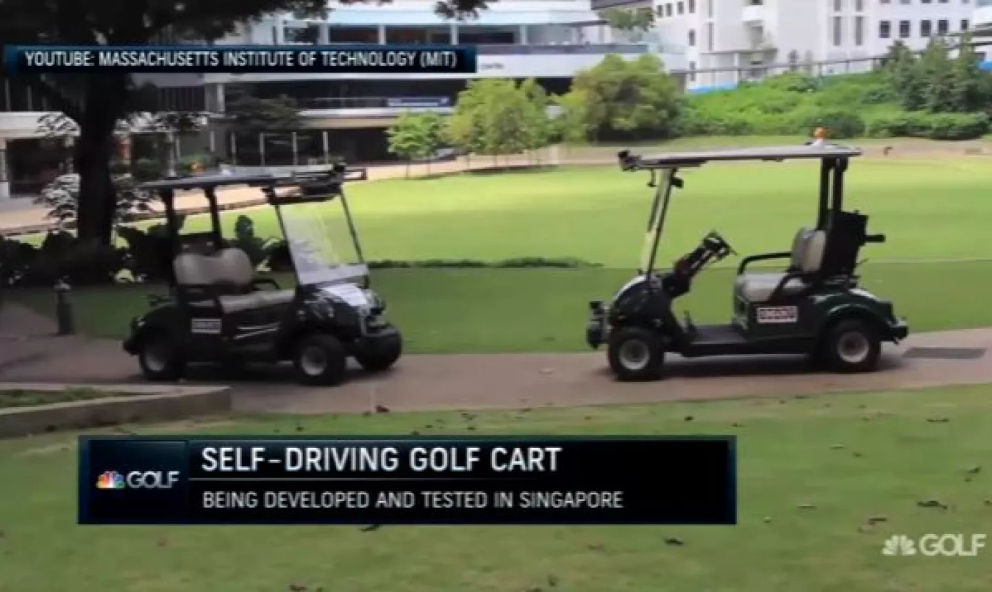 Self-driving Yamaha golf cart