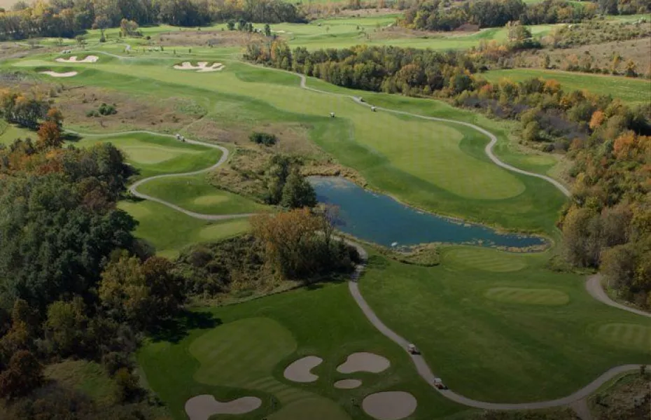University Ridge GC: Aerial view