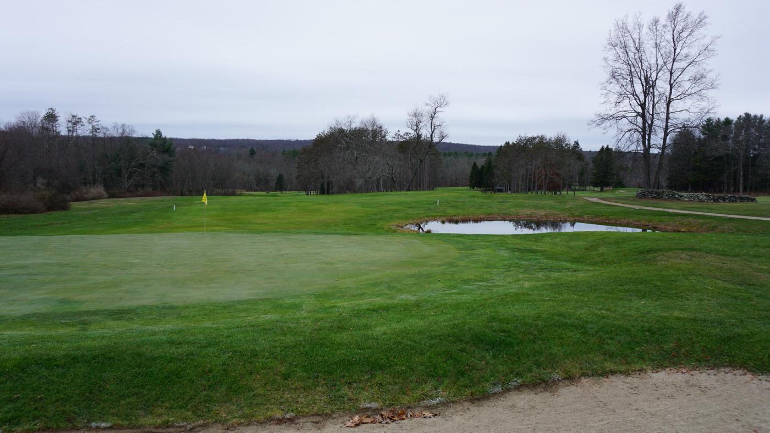 Two divergent fairways, accessed from different tees, approach the uphill, 349-yard par-4 sixth. (Photo submitted by AptlyLinked on 11/23/2020)