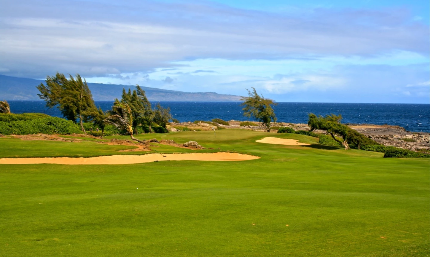 Bay golf course at Kapalua Resort - 4th