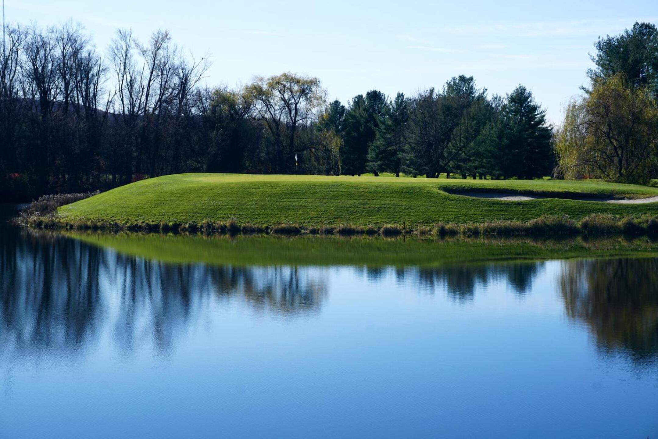 Eight. Par-3, 164. The second peninsular green may give some golfers jitters on the tee. (Photo submitted by AptlyLinked on 11/21/2021)