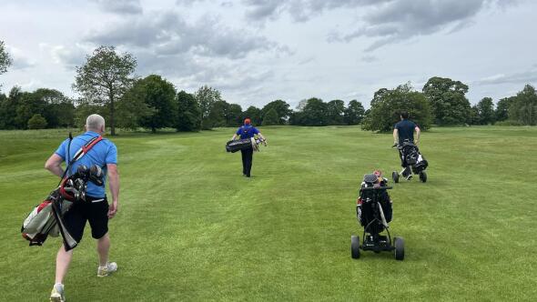 Mottram Hall - walking golfers 