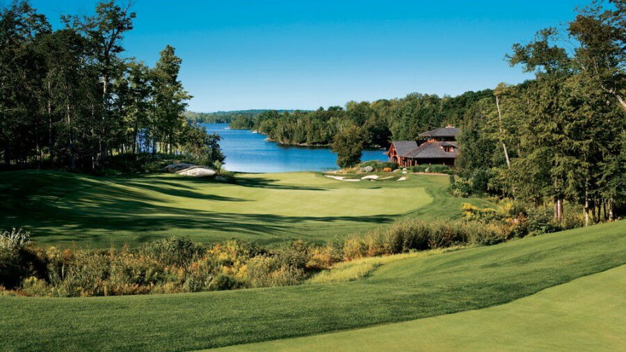 The Ridge at Manitou GC: #18 & clubhouse