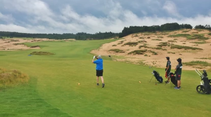 Sand Valley Golf Resort - first tee at Mammoth Dunes 