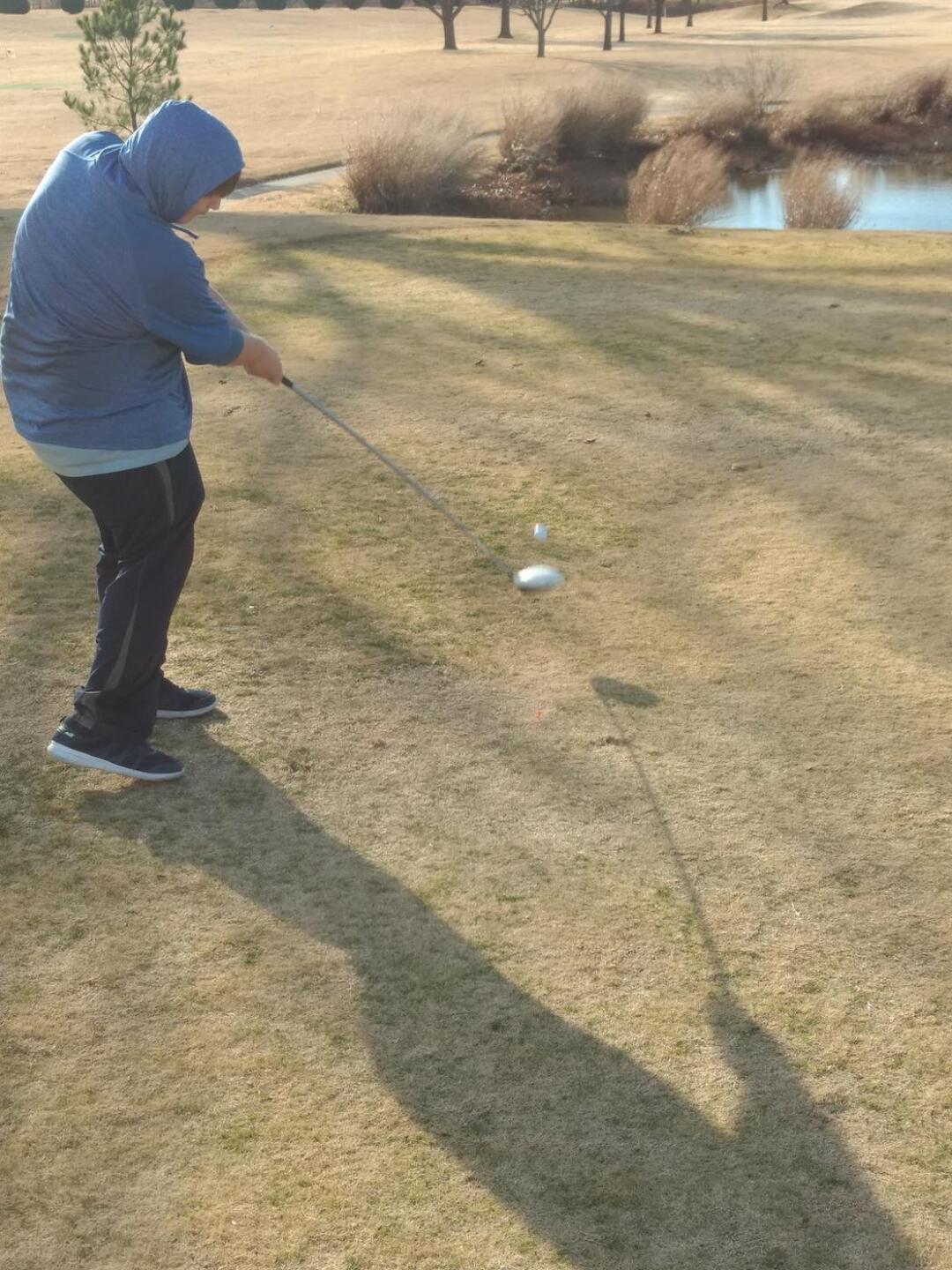My Grandson, teeing off on #10. (Photo submitted by bomebadeeda on 12/17/2017)
