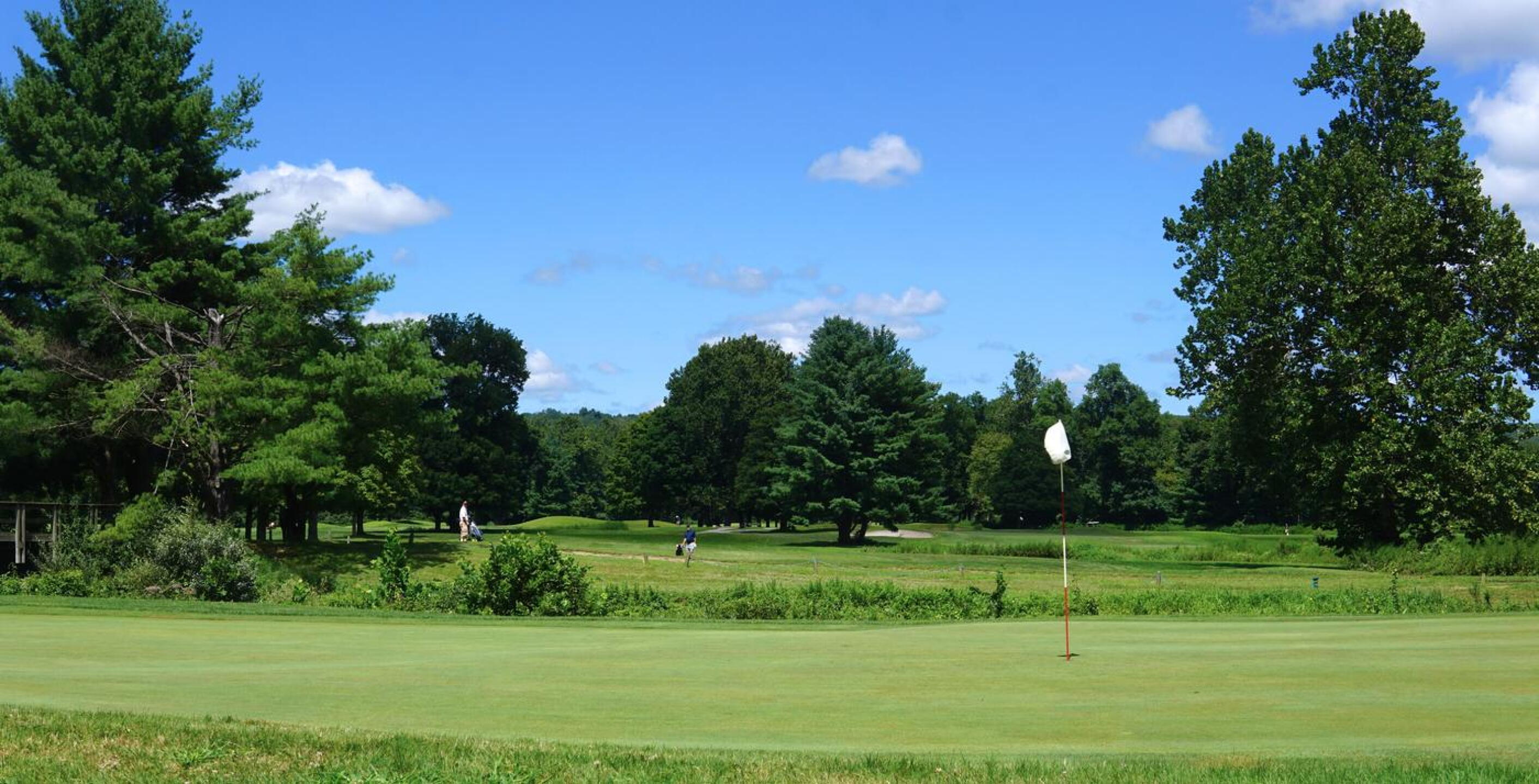 Short but menacing, the 314-yard ninth crosses the Pomperaug River just prior to the green. (Photo submitted by AptlyLinked on 08/15/2024)