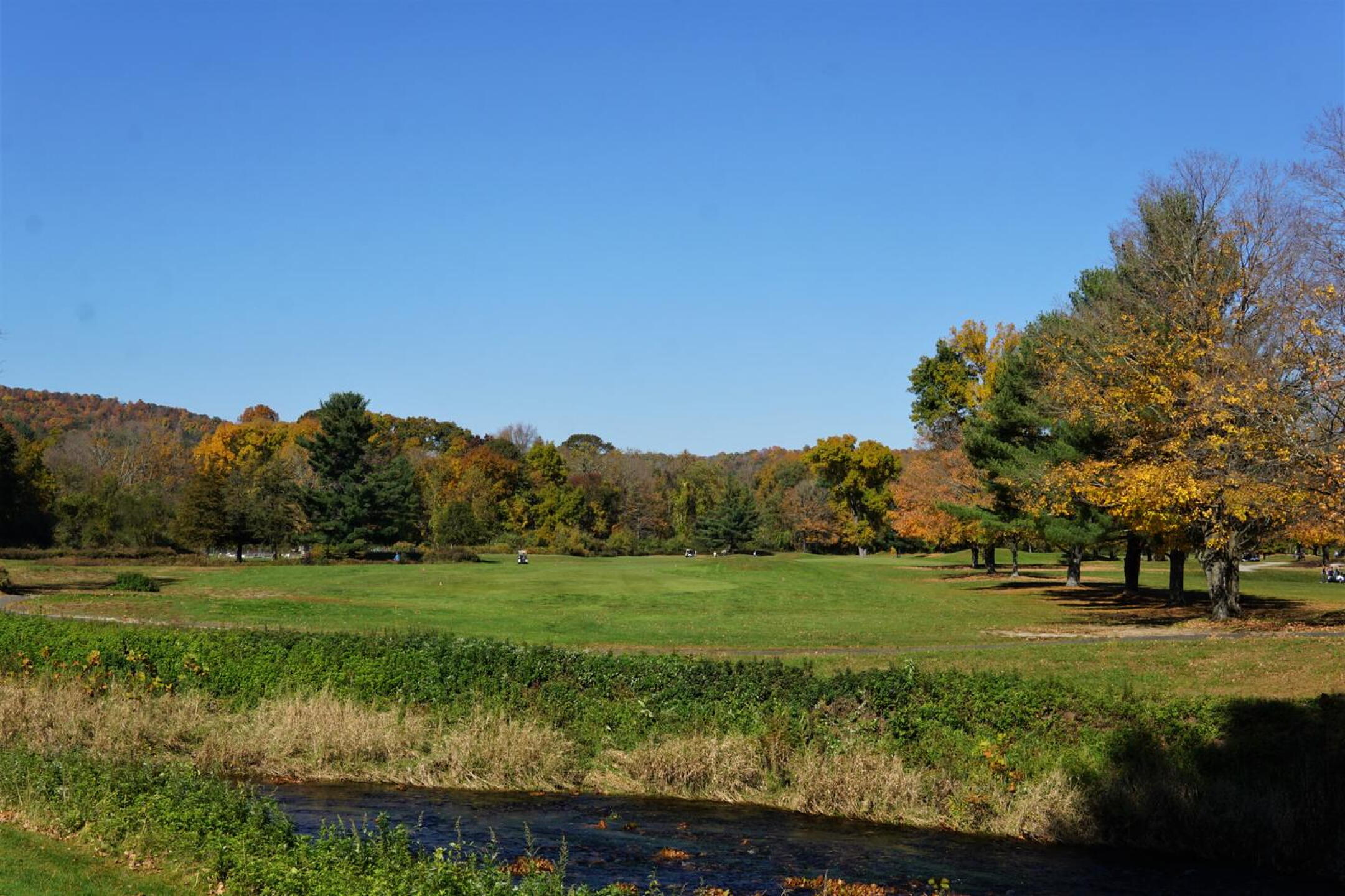 A look at the first fairway, across the Pomperaug River. (Photo submitted by AptlyLinked on 10/23/2022)