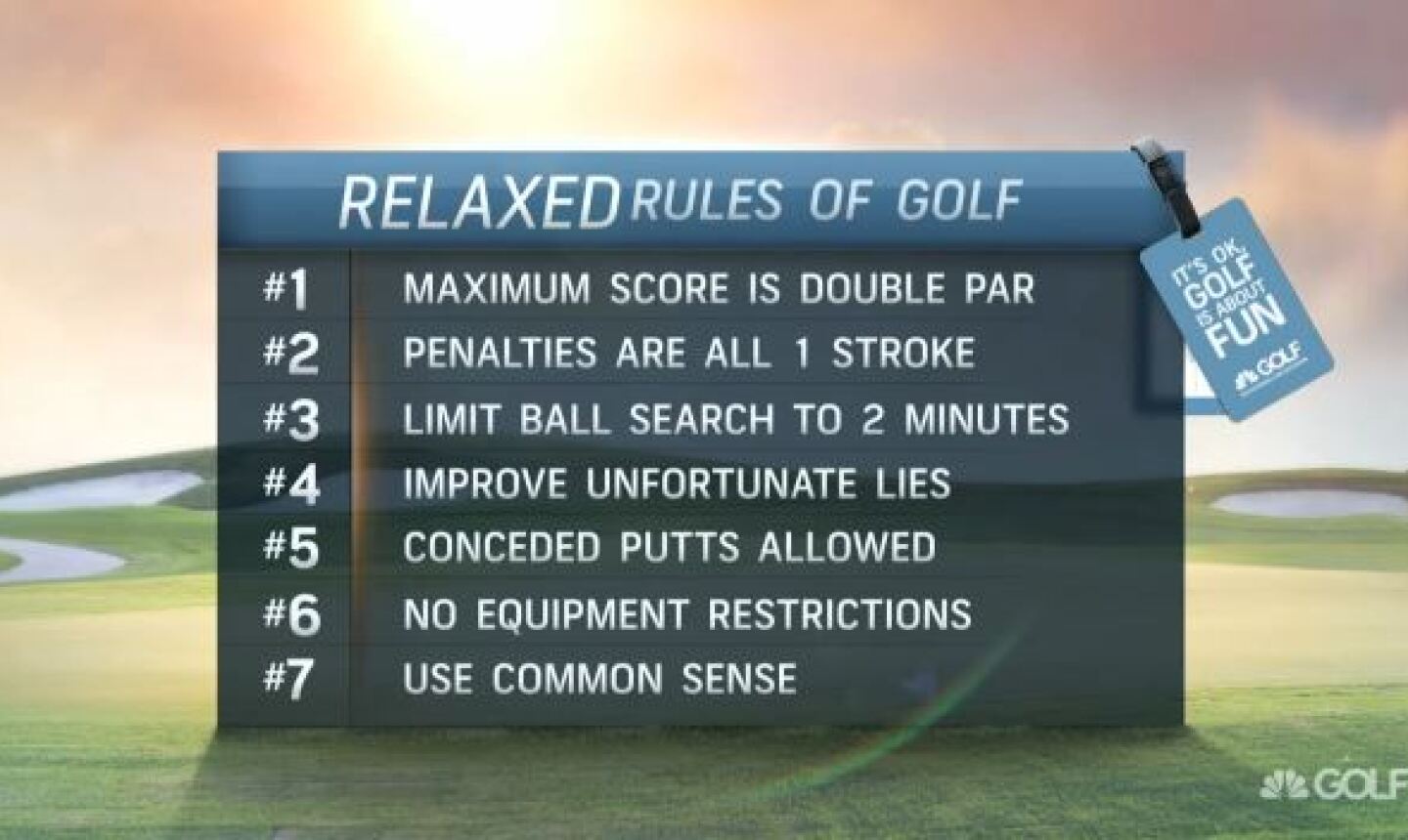 Relaxed Rules' let golfers take it easy, have more fun