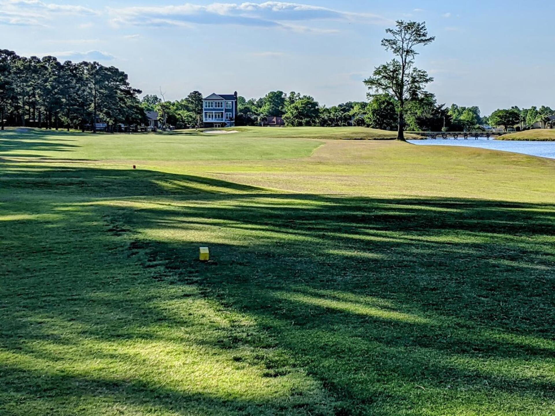 The 14th has water all down the right, and then the 15th reverses directions using the same hazard. (Photo submitted by GolferJake78 on 05/21/2021)