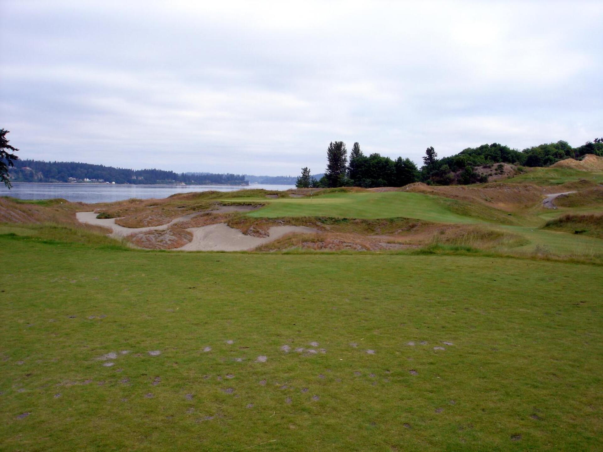 Chambers Bay Golf Course, Hole 3, Par 3, 165 yds, Blown Out (Photo submitted by DYakimec on 03/26/2017)