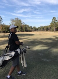 Mike Nuzzo at Nine Grand's 9th hole