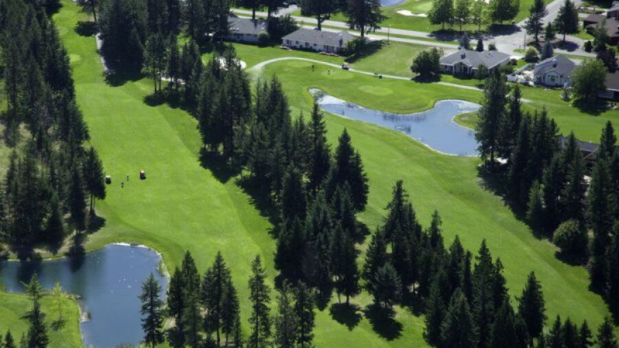 Twin Lakes Village GC: aerial view
