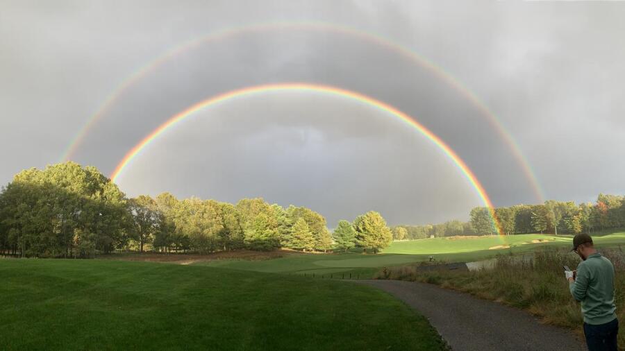Pilgrims Run - double rainbow 