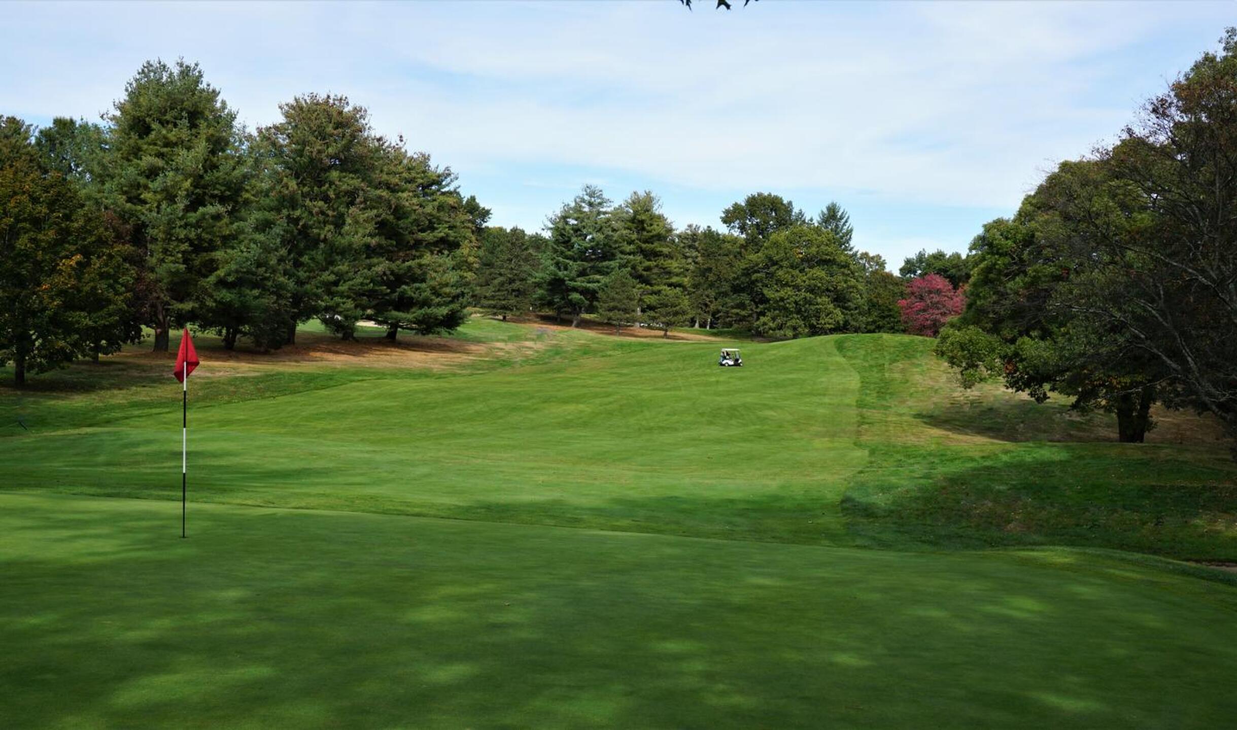 Seven: One of many standout holes here. Your approach, typically from over the hill, may set up a birdie opportunity. (Photo submitted by AptlyLinked on 10/20/2020)