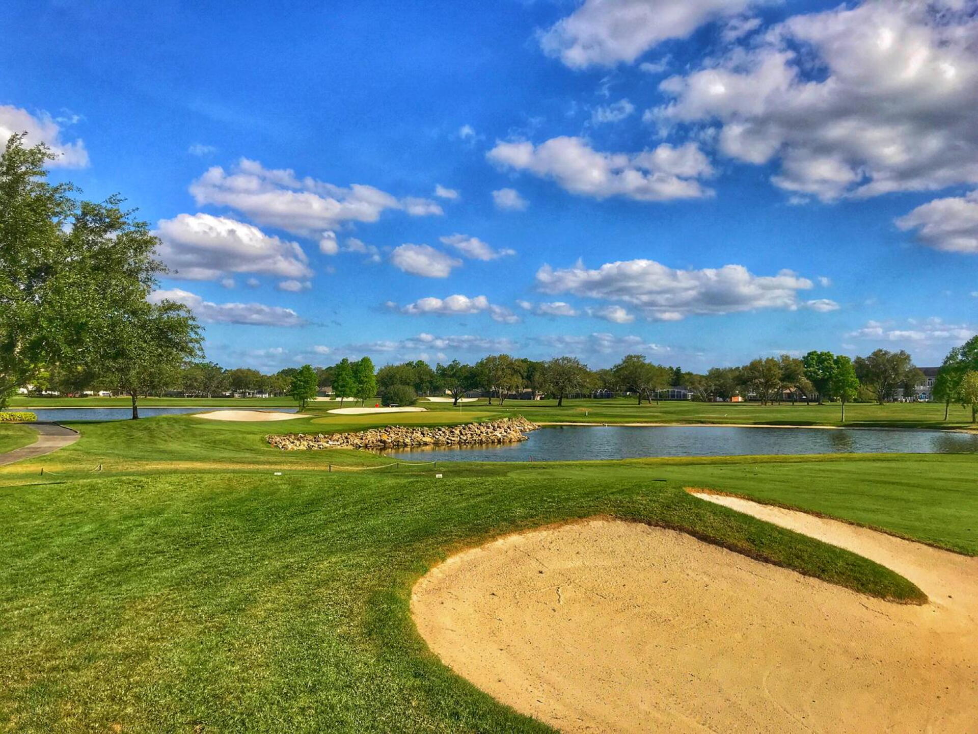 You don't want to have to approach the par-4 13th green at Bay Hill from anywhere but the fairway. (Photo submitted by TimGavrichGP on 06/09/2018)