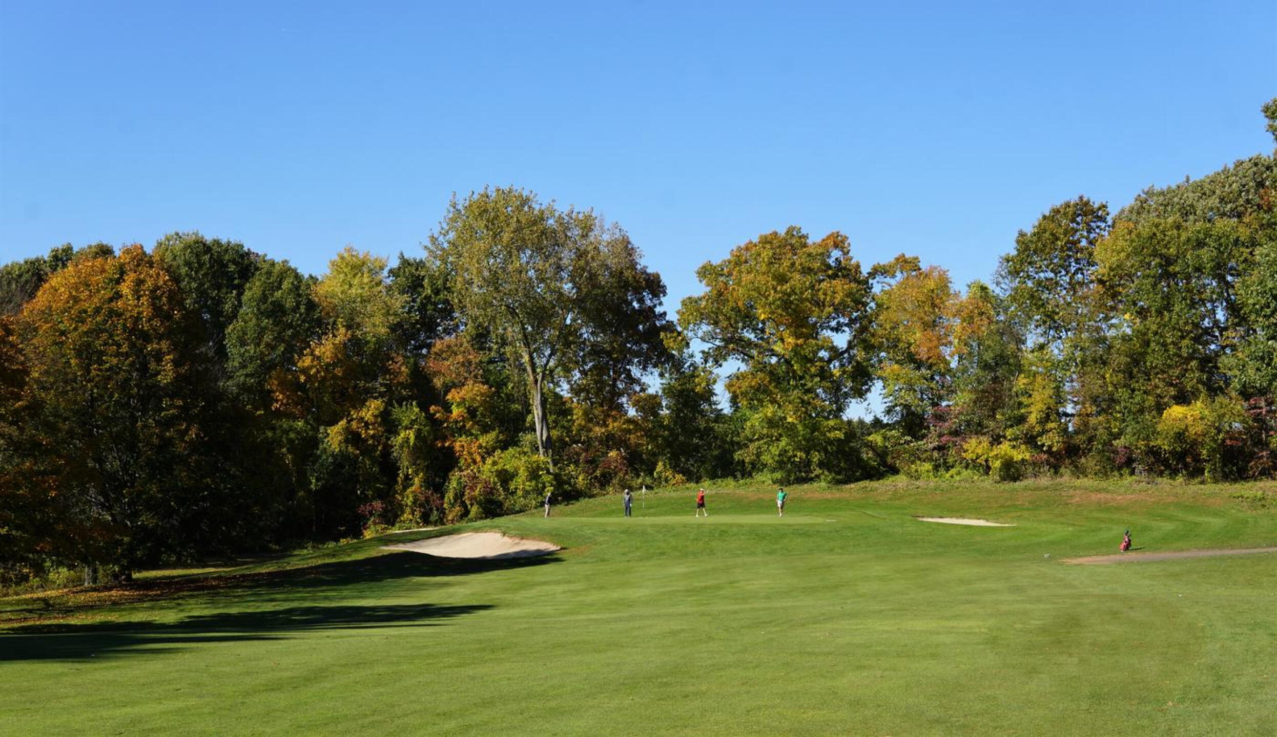 At the fourth, a foursome putts on another tricky, undulating, and fast green. (Photo submitted by AptlyLinked on 10/24/2022)