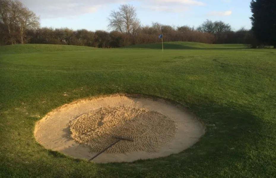 Greenside bunker on the Baroness Course