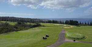 The Kapalua Plantation Course - clubhouse view of no. 18 