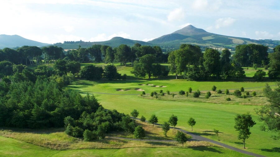 6th green from the 8th tee box