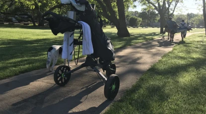 Golf cart in the morning