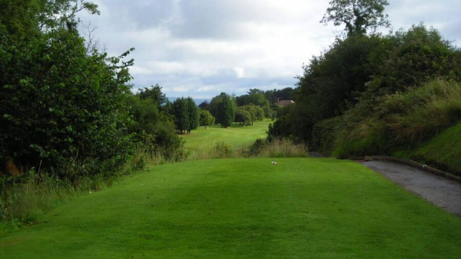Elevated tee at Holywood Golf Club 