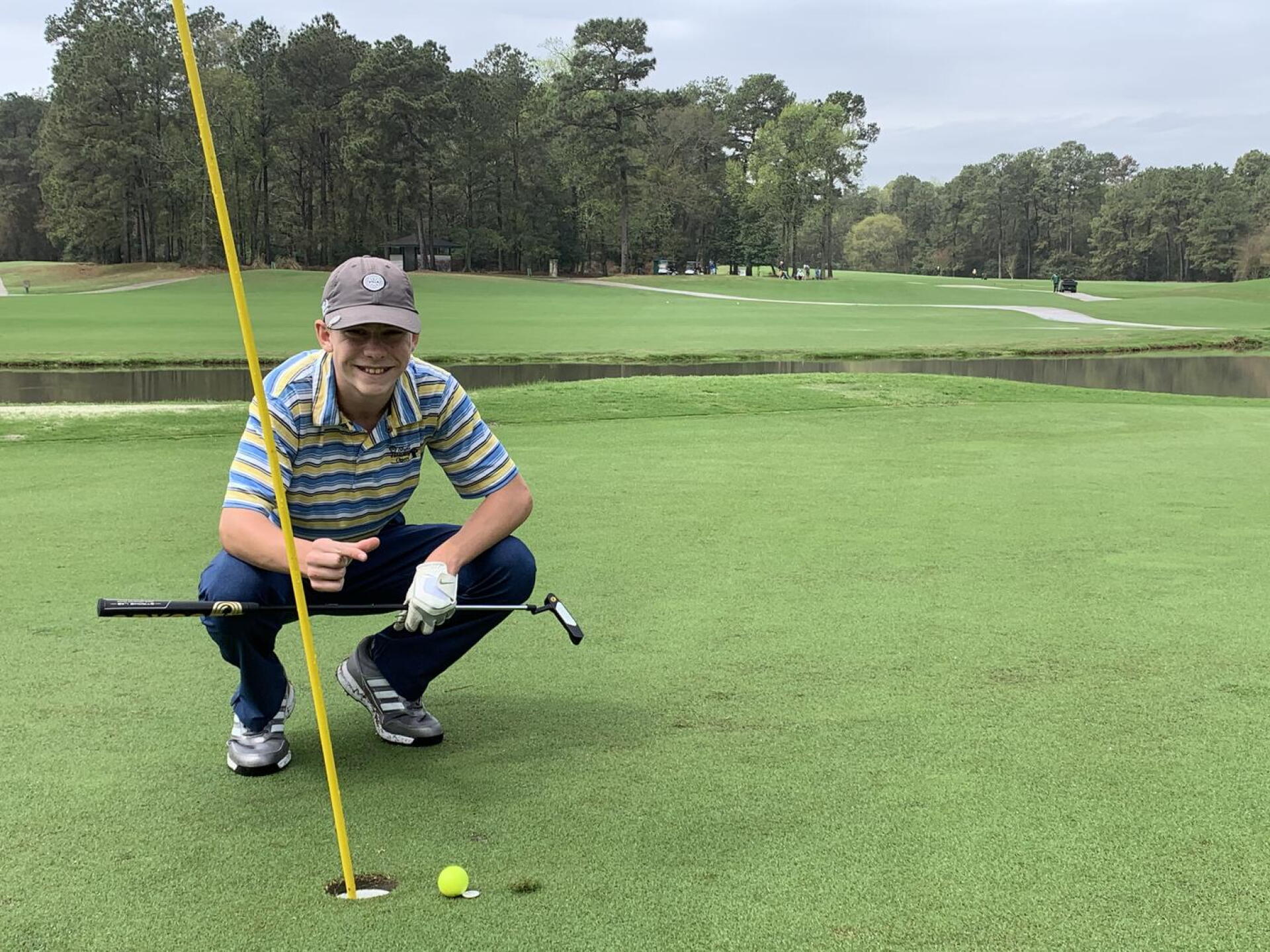 A near hole in one at Amen Corner. Not bad for a 13 year old. (Photo submitted by u000008228573 on 09/24/2026)