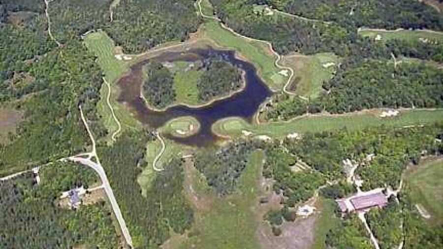 Rock At Drummond Island: Aerial view