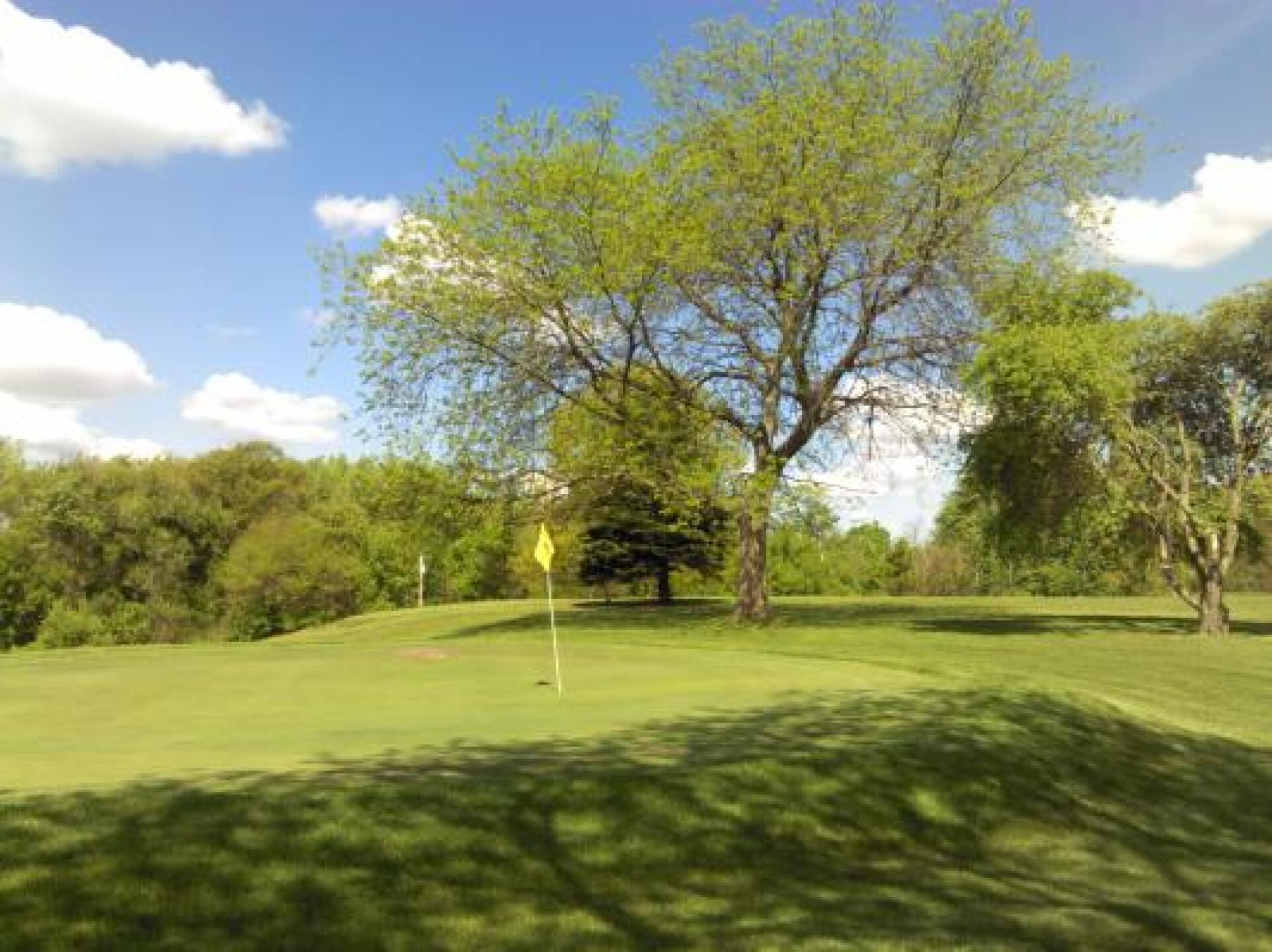 This photo gives you an idea of the sloping greens. This is an elevated green and you can see the slope going toward the front of the green. (Photo submitted by dwal64 on 05/27/2014)