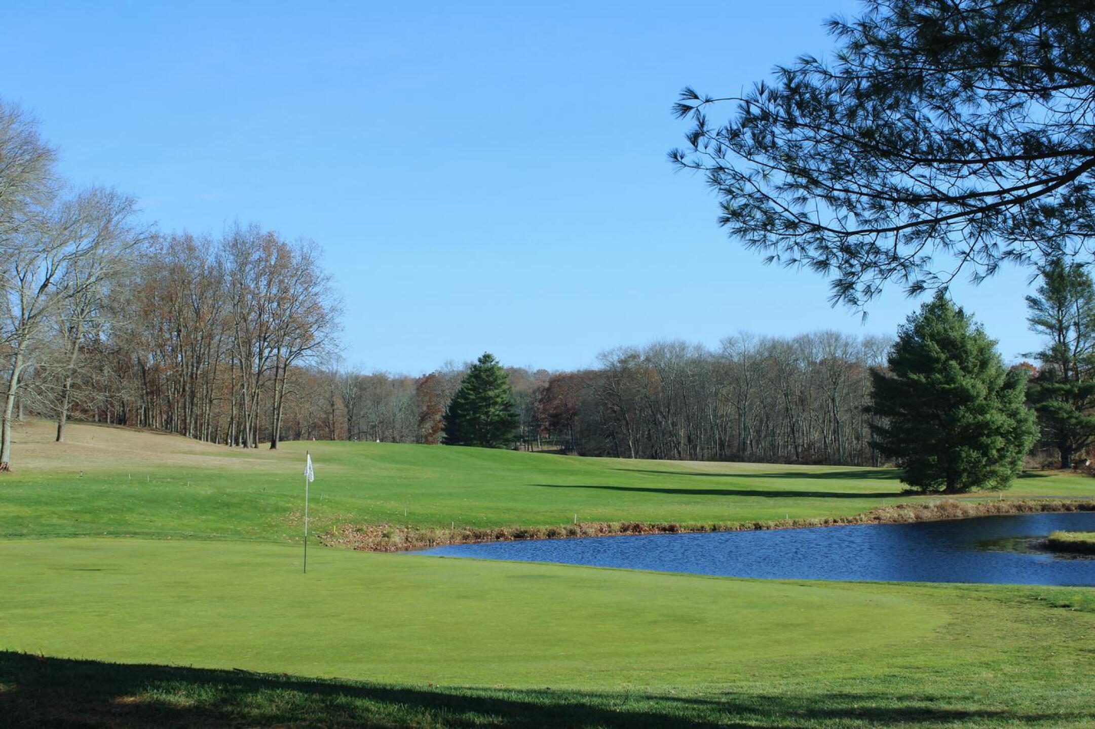 …But most players will experience a heightened concern for the water hazard as they hit approaches toward the narrow putting surface. (Photo submitted by AptlyLinked on 11/11/2024)