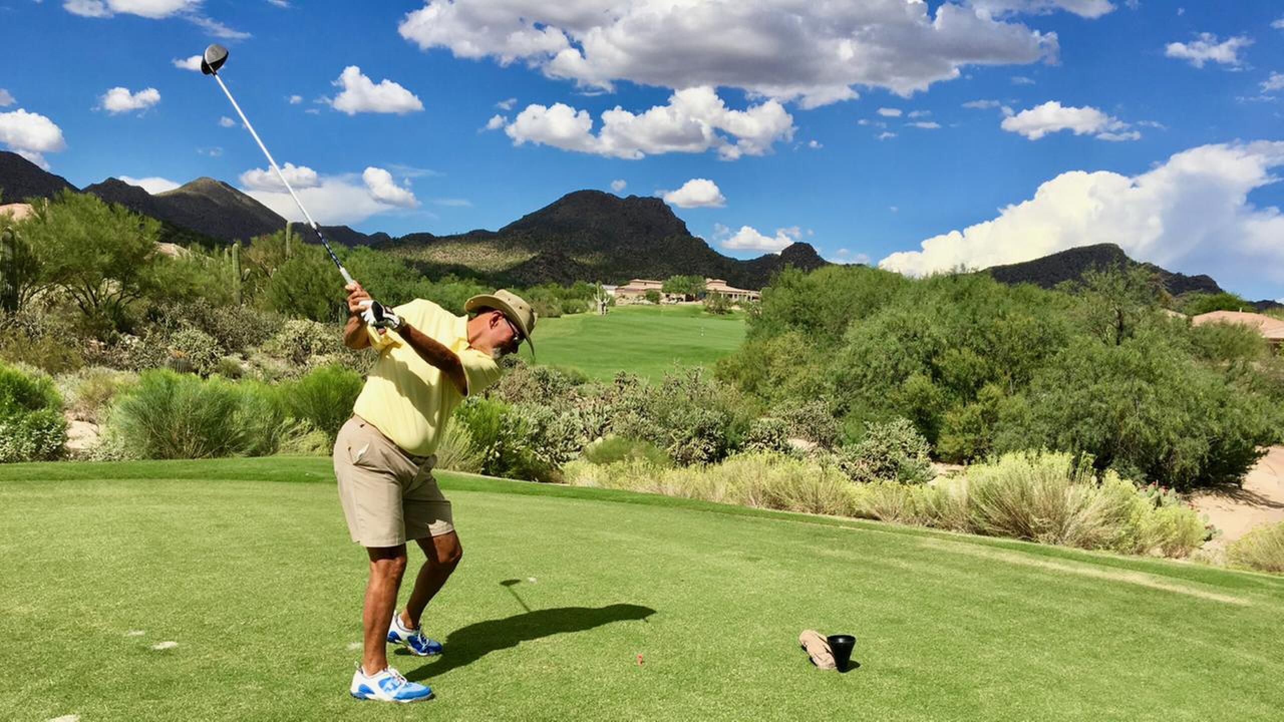 Re-creation of a tee shot (notice ball not present) (Photo submitted by jeromeg52 on 09/06/2018)