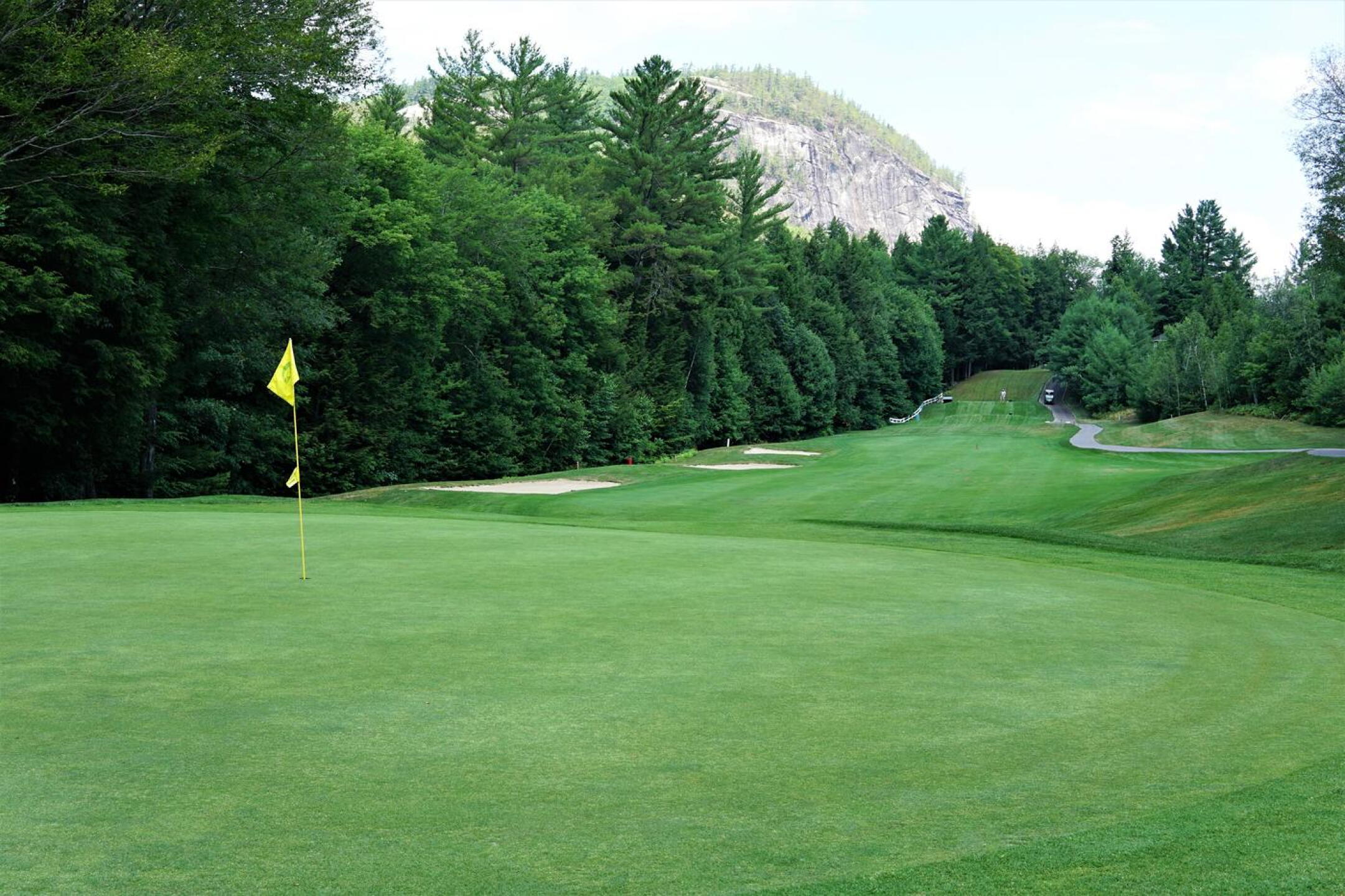 Hole four is driveable for some players, but missing this green (right or long) will likely damage your scorecard. (Photo submitted by AptlyLinked on 07/24/2022)