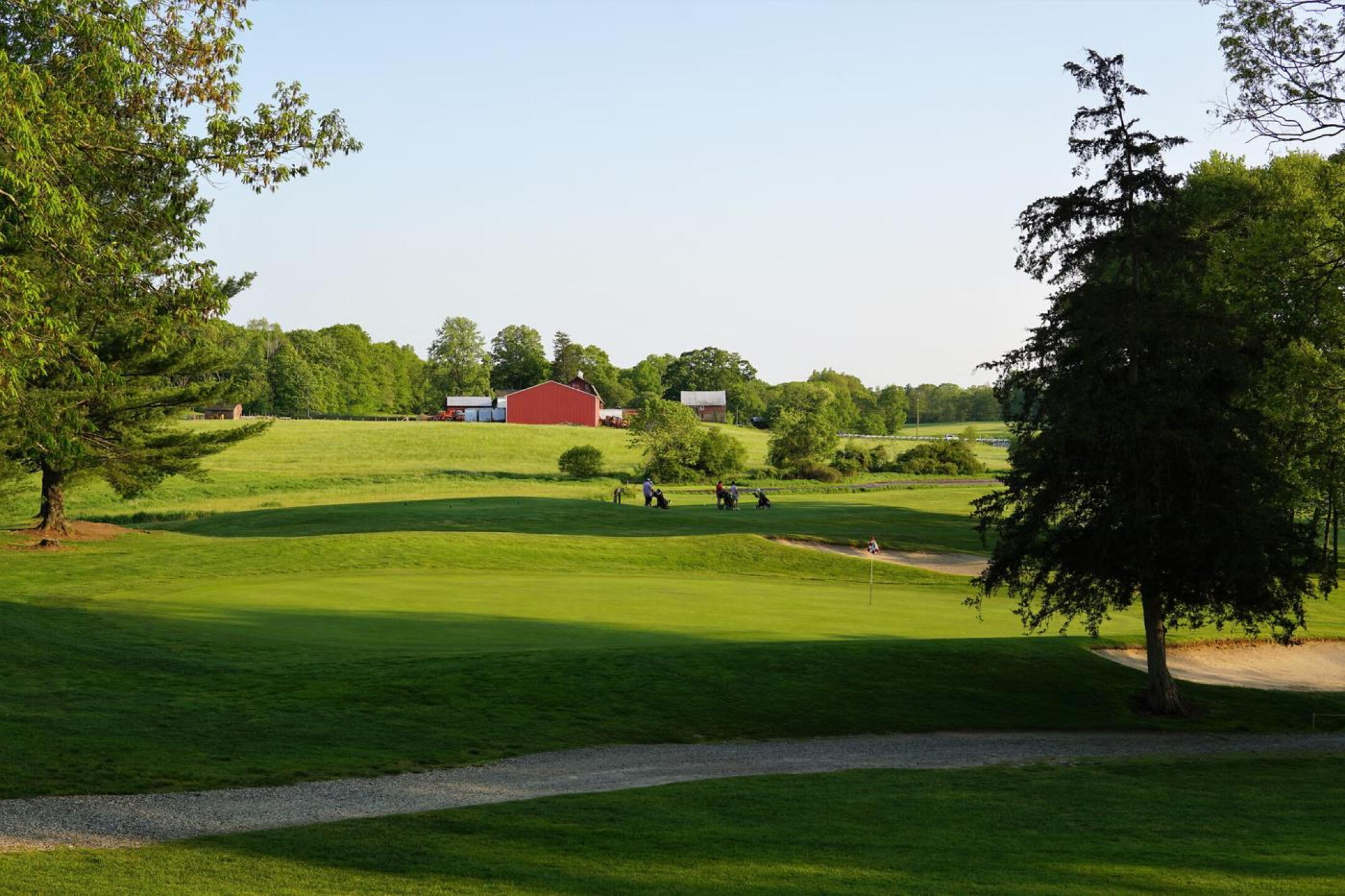 A group prepares to tee off at twelve (as seen across green thirteen). (Photo submitted by AptlyLinked on 05/22/2023)