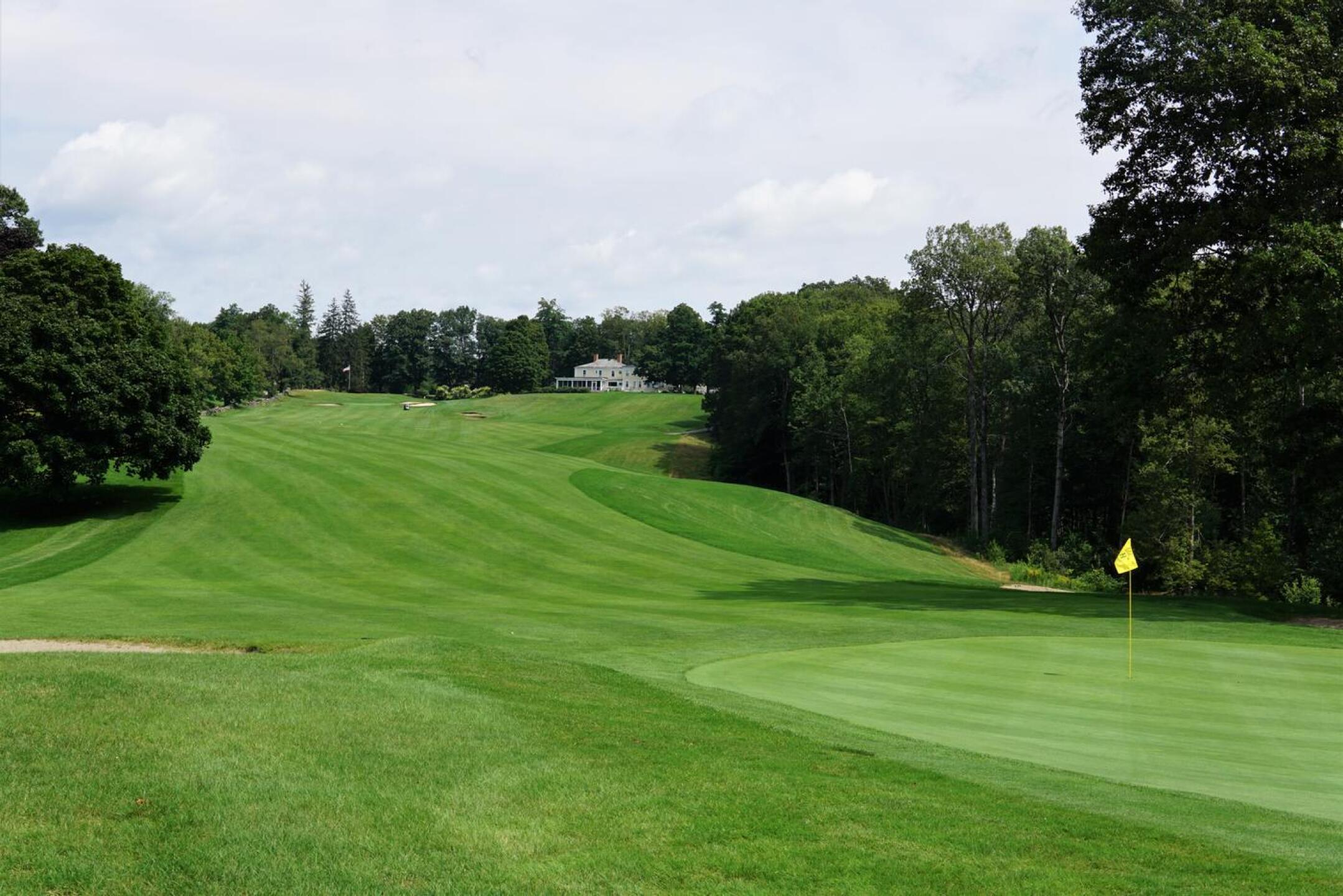 From behind green one, a par-5 from the white tees (456 yards). (Photo submitted by AptlyLinked on 08/16/2023)