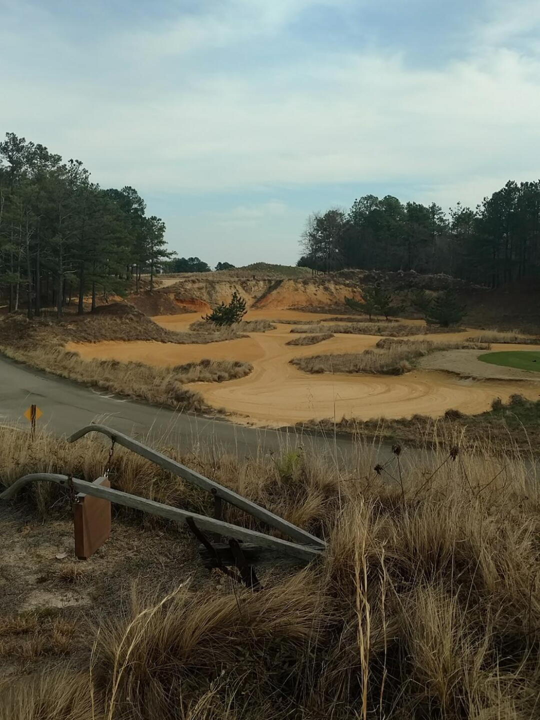Perhaps the most intimidating tee shot on the course, the 18th's fairway is pretty generous once you reach it. (Photo submitted by Back9Ben on 03/17/2018)