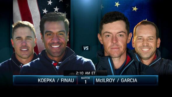 2018 Ryder Cup - McIlroy/Garcia vs. Koepka/Finau