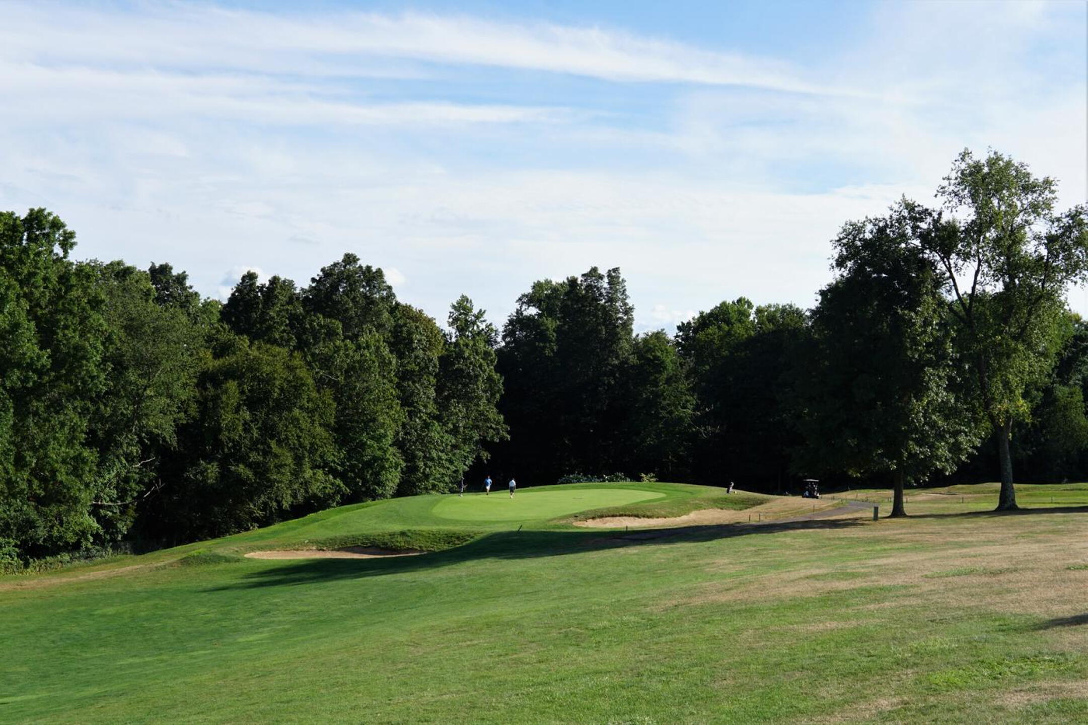 The second green, seen here from some 100 yards away, may be the toughest one to two-putt on the course. (Photo submitted by AptlyLinked on 08/22/2022)