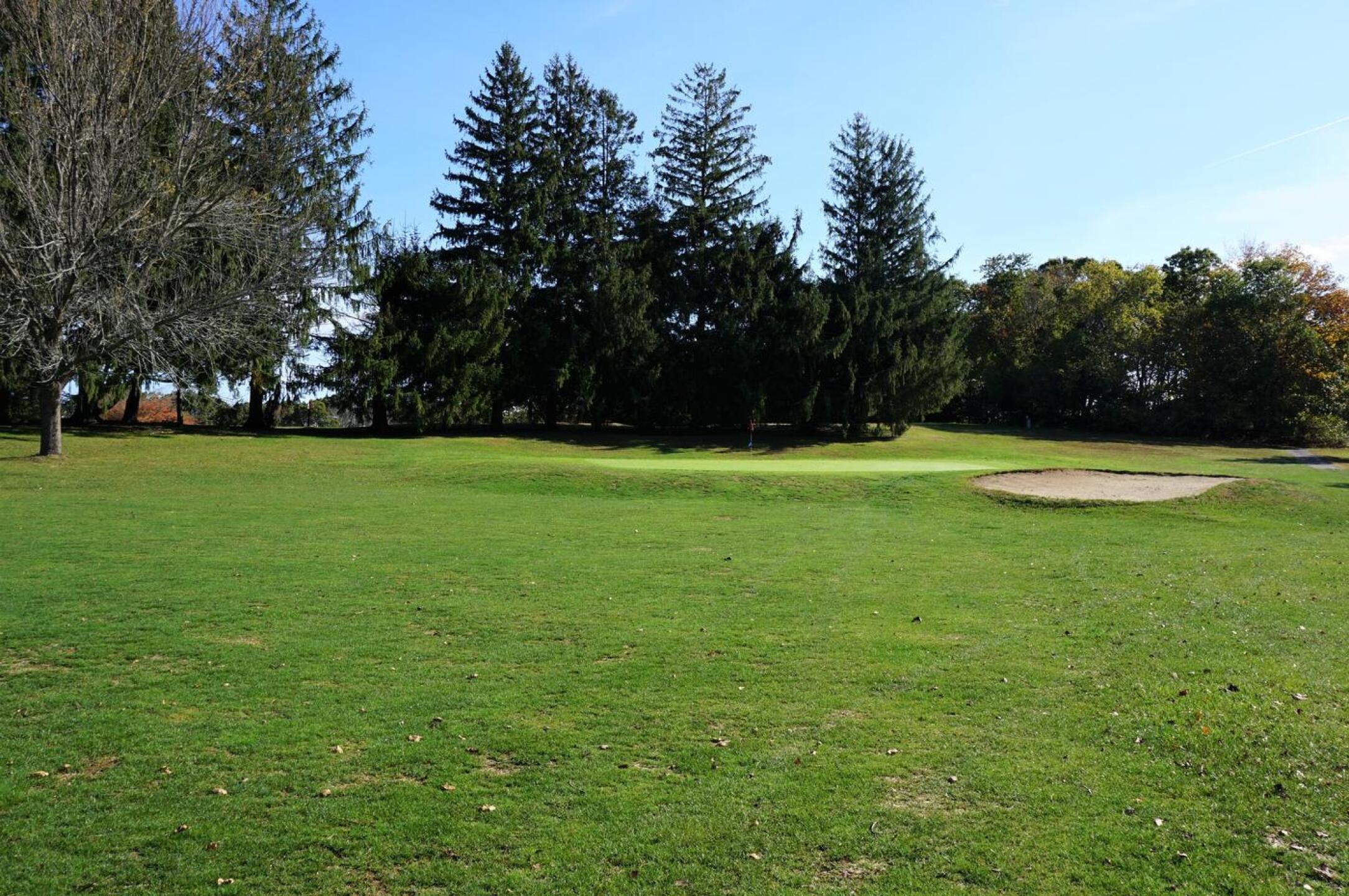 Hole three may be the best four-par on this nine; here is its green complex. (Photo submitted by AptlyLinked on 10/18/2020)