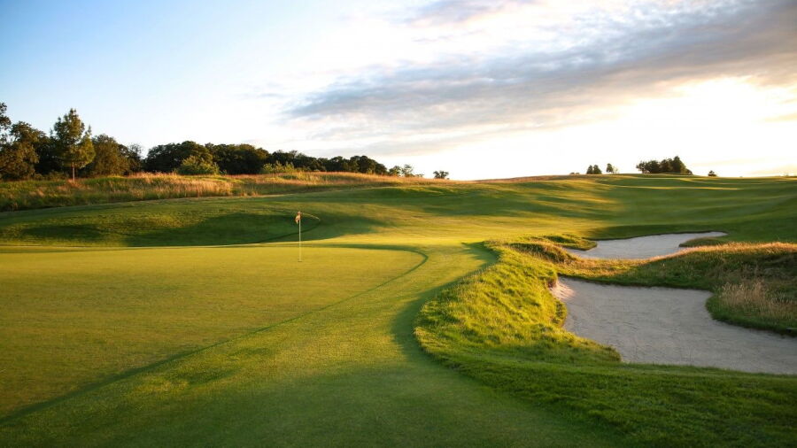 2nd green at The Grove