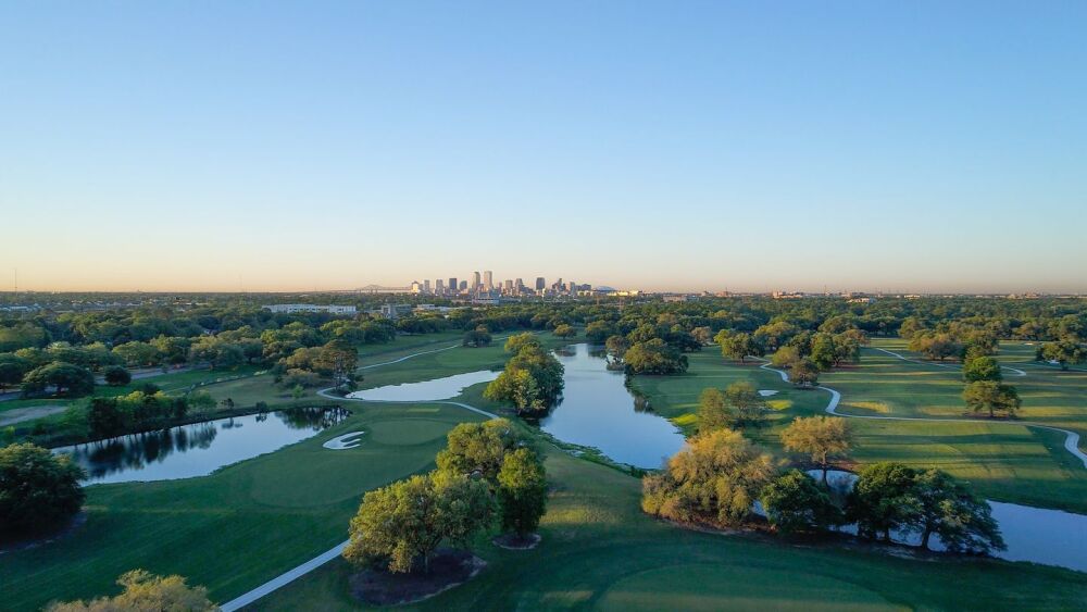 Bayou Oaks City Park South: Aerial