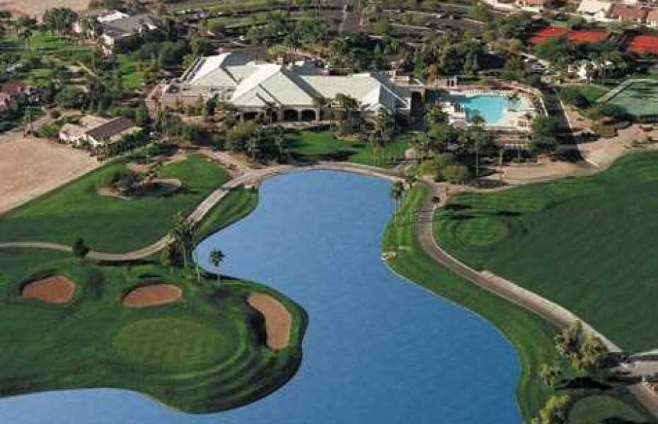 Tuscany Falls at PebbleCreek East Course in Goodyear, Arizona, USA