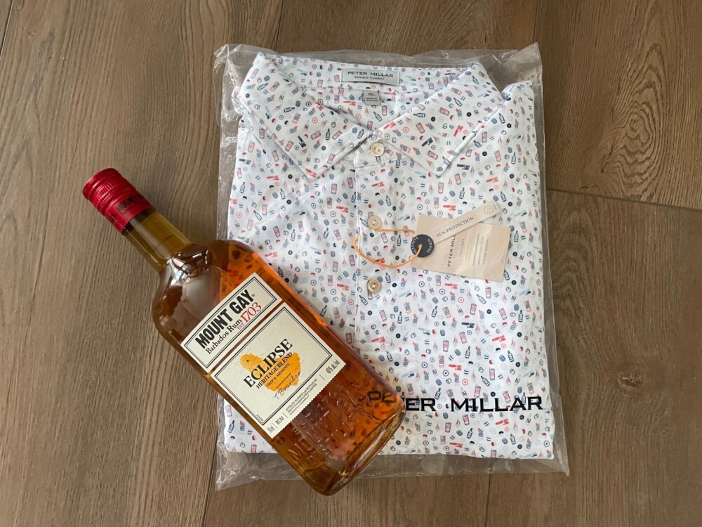 Mount Gay Rum and Peter Millar polo 
